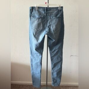 BONGO Women's High Rise Skinny Jeans - Light Blue